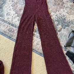 jumpsuit  burgundy