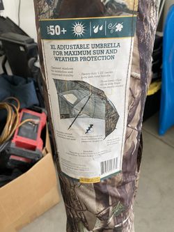 Xl Camping Umbrella With 2 Chairs