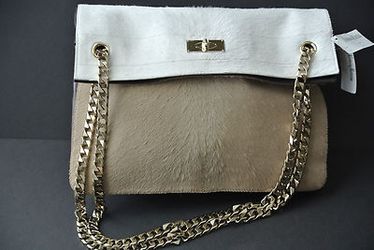 Givenchy Two Tone  Pony Effect Fur Chain Bag NEW