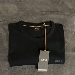 Hugo Boss Navy Blue Men T-Shirt