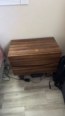 Wood Nightstand with Drawer