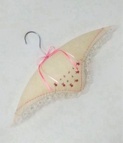 Vintage Hand-Embroidered Clothes Hanger