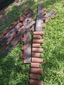 Wooden edging - 7 pieces