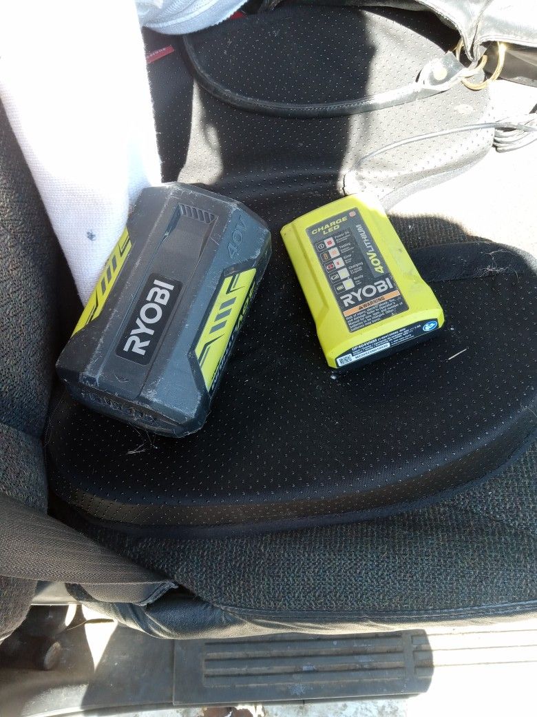 Ryobi 40v Lithium Battery And Charger