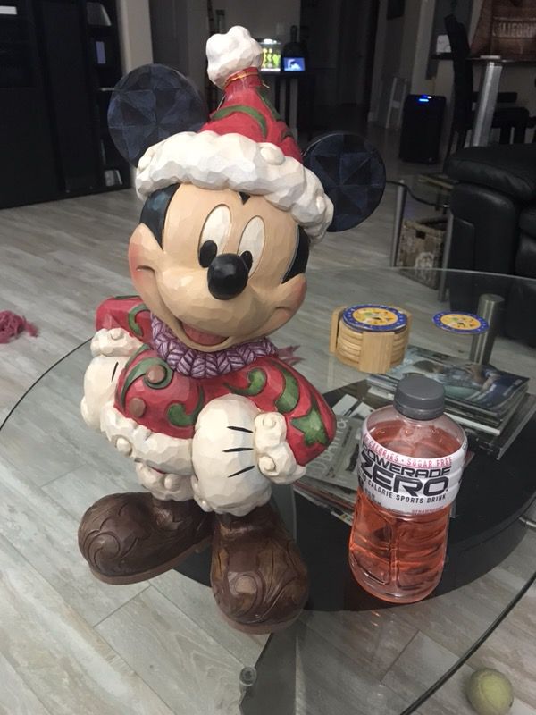 New Jim Shore Disney Traditions Mickey Mouse Large Outdoor Santa Figurine!!