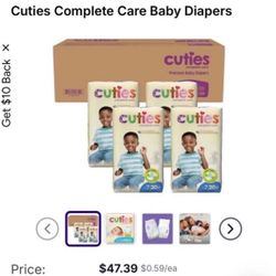 Cuties Complete Care Baby Diapers Size 7