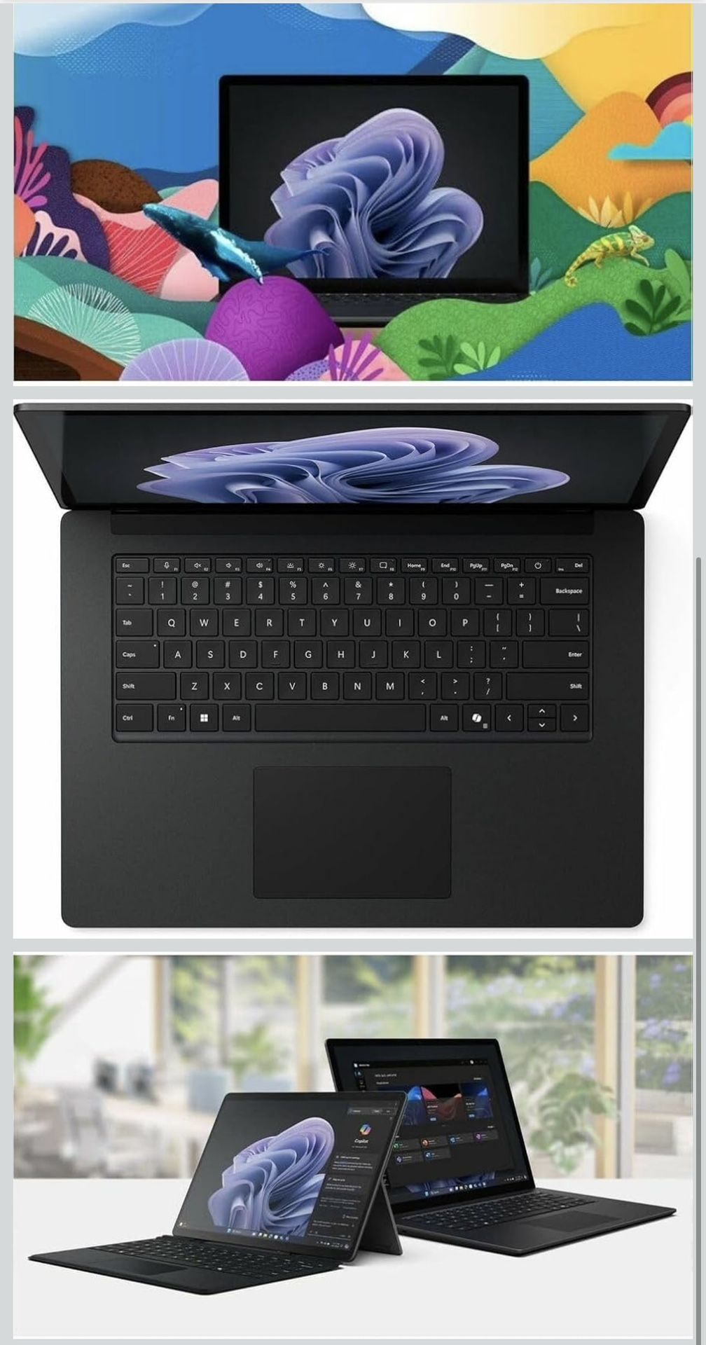 Microsoft Surface Laptop 6 15" Touchscreen Notebook - Intel Core Ultra 7-64 GB - 1 TB SSD - English - Black 