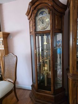 Grandfather Clock with Moon Phase Dial