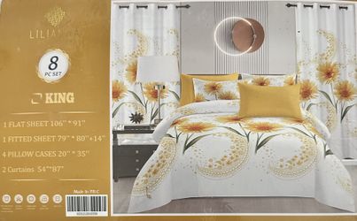 Liliana collection King Size  Yellow Color 
