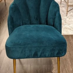 Decorative Chair Turquoise Blue Green Large