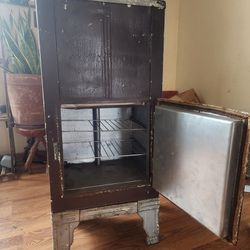 RARE ANTIQUE Early 1900's ORIGINAL Ice Box Galvanized Steel