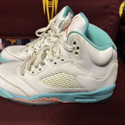 Jordan 5 Retro Light Aqua (GS) size 4y 