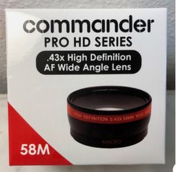 Commander Pro HD 0.43x Wide Angle Lens 58mm