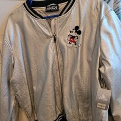 Mickey Mouse Silver Bomber Jacket 