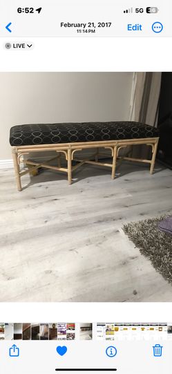 MCM BOHO RATTAN HIGH END BENCH $80