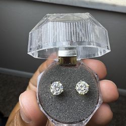 Silver flawless vvs earrings