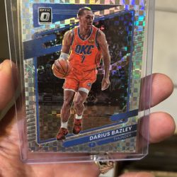 2021-22 Donruss Optic Darius Bazley Checkerboard Prizm SSP Case Hit #27 Thunder