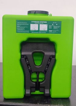 SAS Safety 9-Gallon Portable Emergency Eyewash Station.