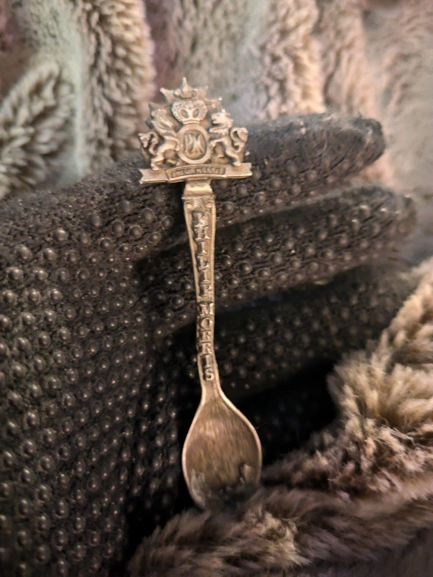 Philip Morris Gish Pewter Spoon RARE Advertising spoon