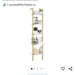 Gold And White Book Shelf