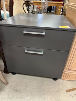 2-Drawer Mobile Filing Cabinet on Wheels