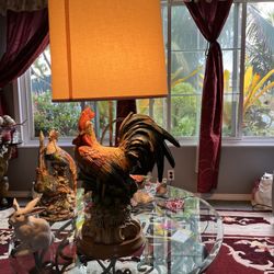 A  1960 41 Inches Tall Rooster Lamp .