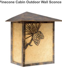 4- NEW  Whitebark Pine Cone Outdoor Lighting 