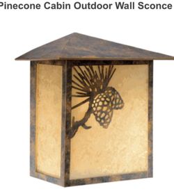 2- NEW  Whitebark Pine Cone Outdoor Lighting 