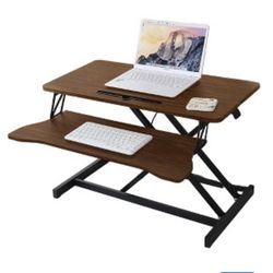 Dexmalle 32 Inch Height Adjustable Desk Stand Converter with Wide