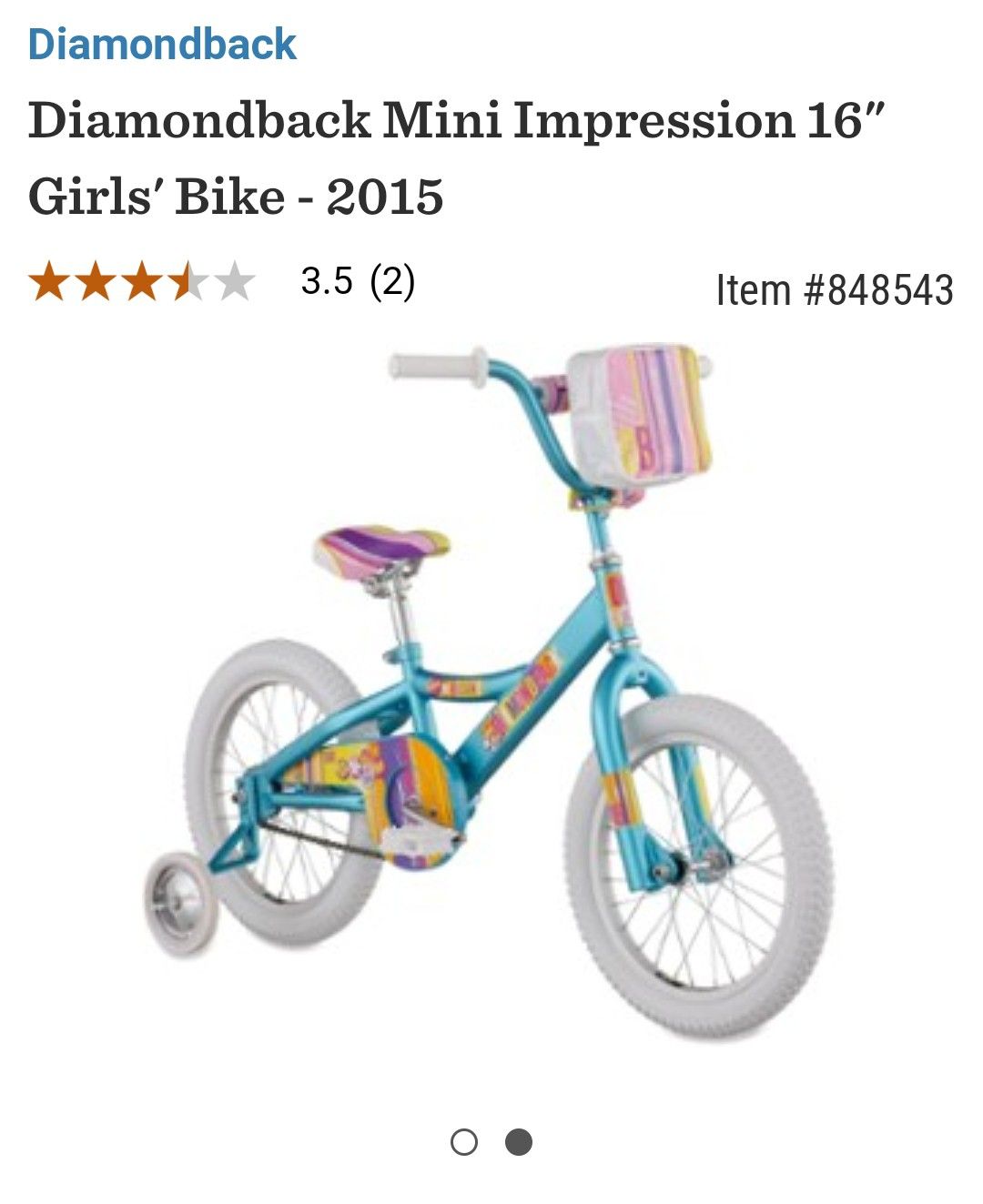 Diamondback 16 Girls bike.