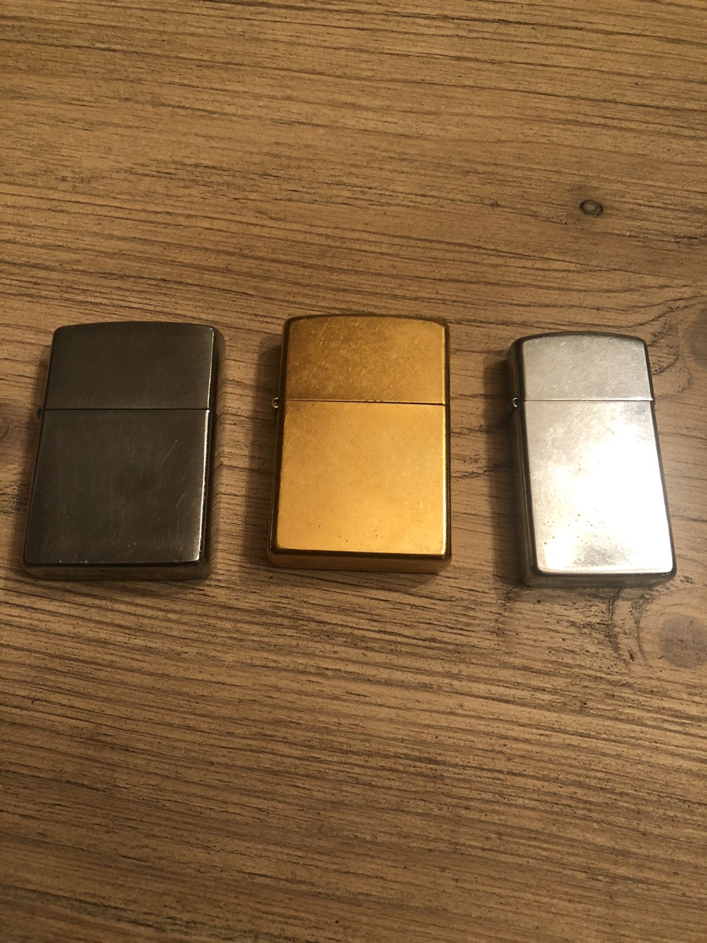 3 Vintage Zippo Lighters