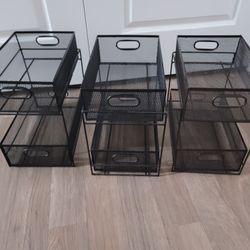 3x 2 stack tray metal mesh organizers $20 EACH FIRM