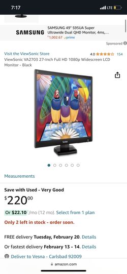 TWO TVS/ MONITORS FOR $95