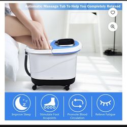 Portable Foot Spa Electric Feet Salon Tub With Shower (blue) New