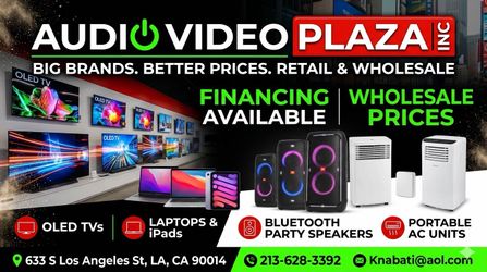 Tvs ac's ipads laptops  window and portable ac’s jbl Partybox Speakers and much more.  2136283392