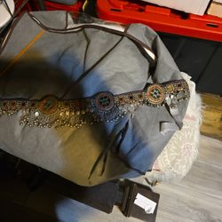 Silver Beaded Woman's Belt 