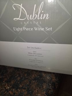 Dublin 8 Piece Crystal Wine Set