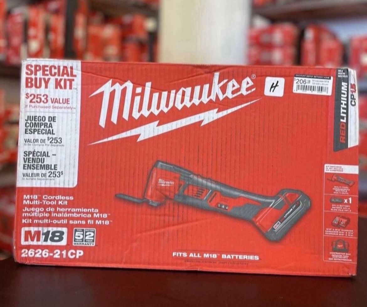 JUNE'S SPECIAL OFFER MILWAUKEE M18 18V Lithium-Ion Cordless Multi-Tool with  2.0 Ah Compact Battery……2626-21CP for Sale in Las Vegas, NV OfferUp