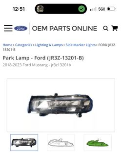 Park Lamp. Ford Mustang 2018-2023 OEM