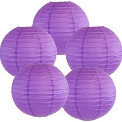 24 Pieces 18” large Purple  Round ChinesePaper Lanterns For Party Wedding Baby Shower Bridal Shower Home Decorations Suppliers