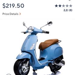 Kids Vespa Blue (2 available) Great condition 