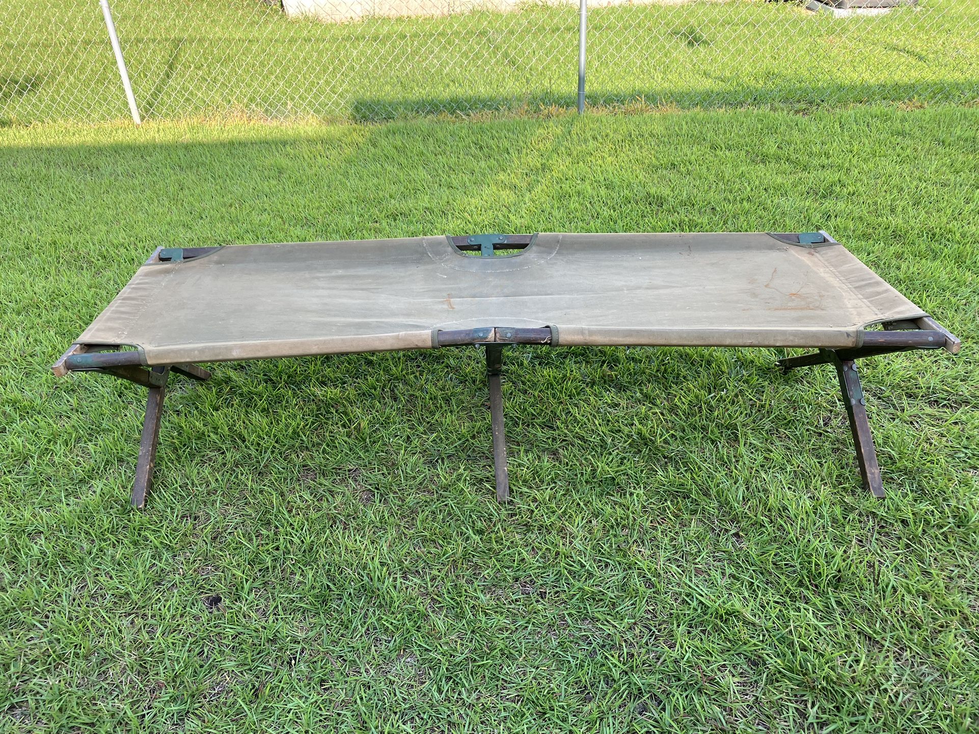 Old Vintage Military Sleeping COT