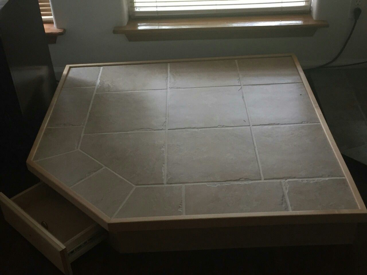 Wood stove Hearth pad and pedistal with drawer for Sale in Ocean Shores, WA  - OfferUp