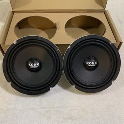 Brand New Pair Kong Audio 6.5” Shallow Mount Midrange Speakers $60 Per Pair 