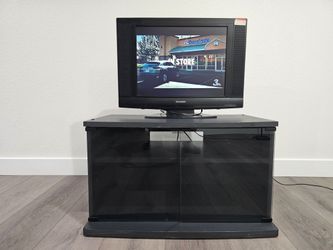 Black TV Stand +TV