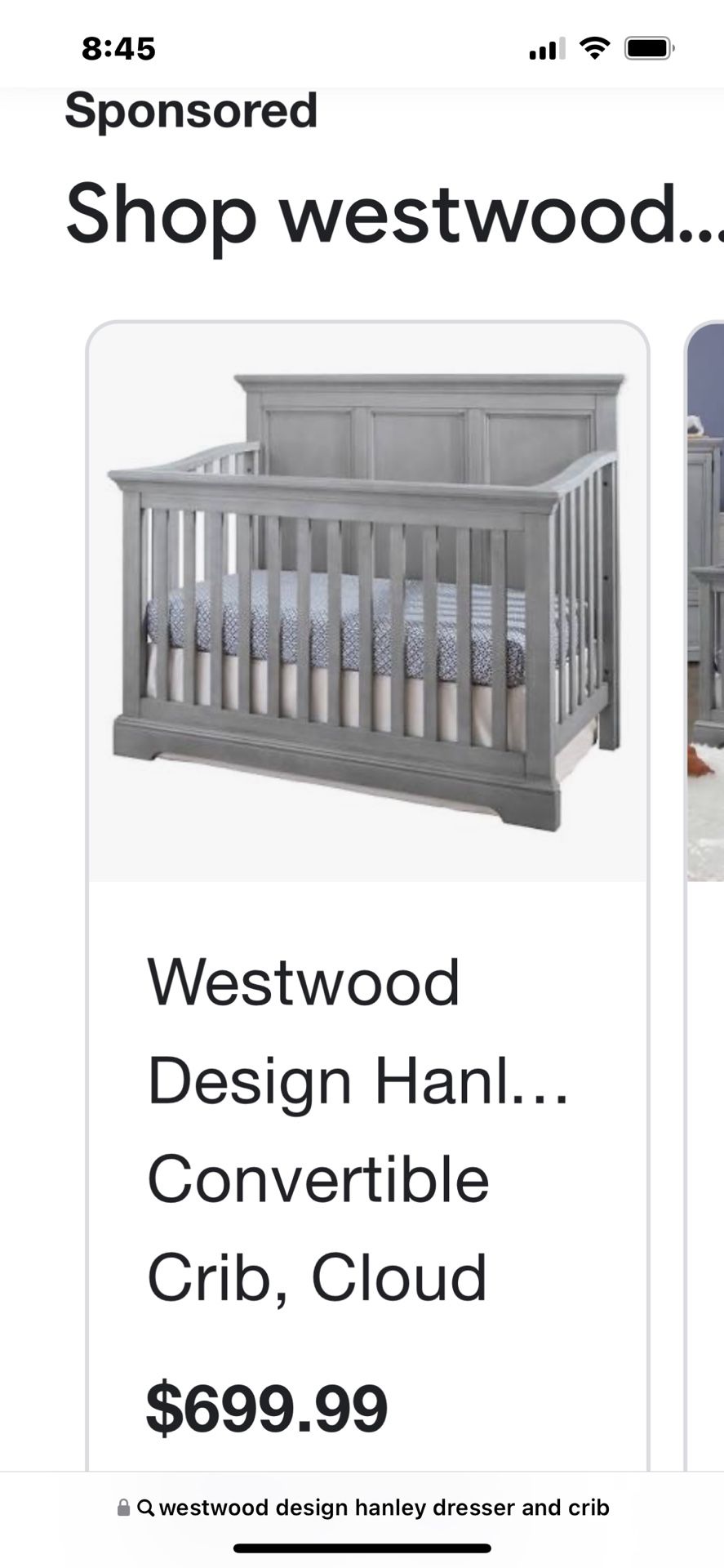 Convertible crib Toddler Bed
