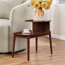 Maxwell Mid-Century 24 in. H Mahogany End Table