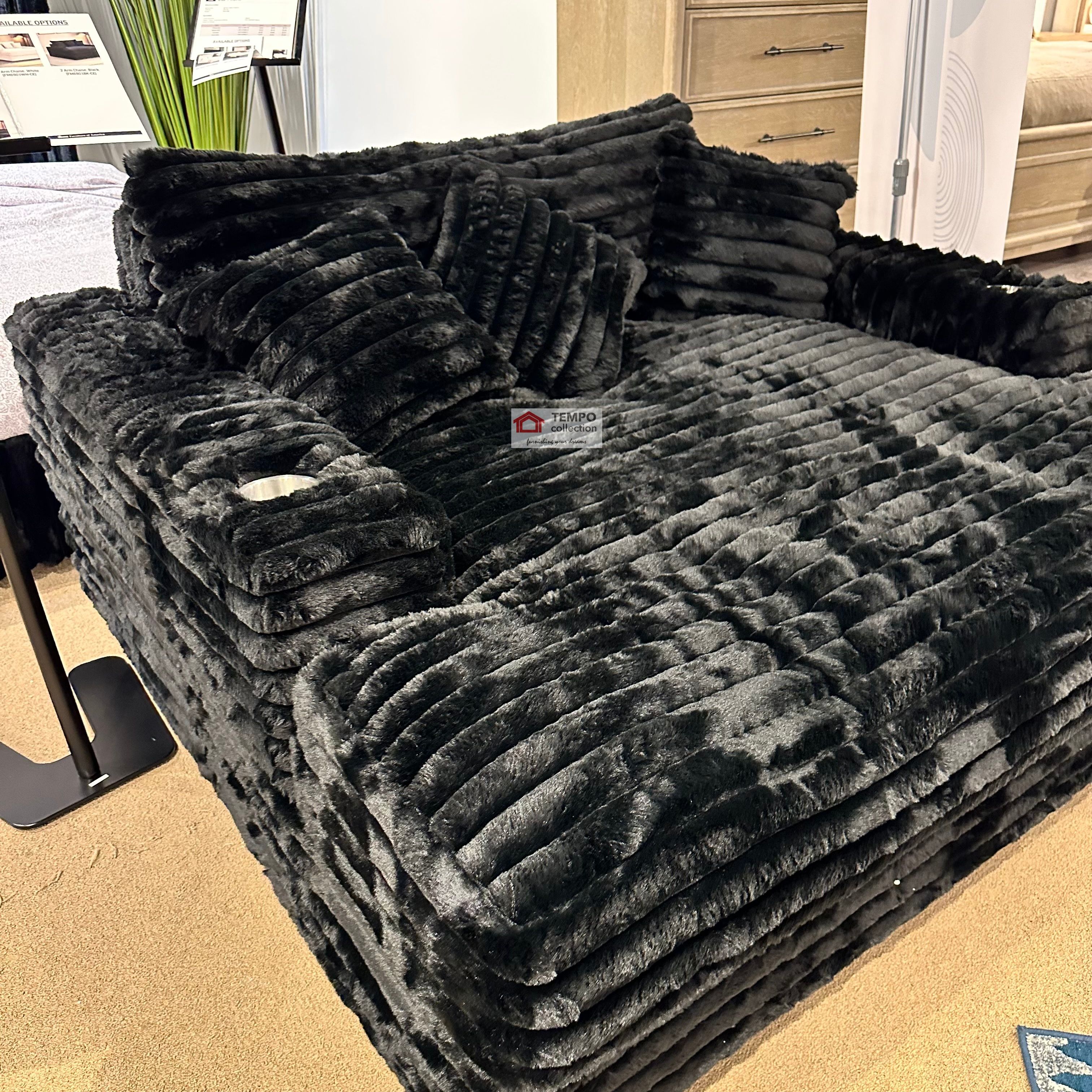 2 ARM CHAIR WHITE CORDUROY