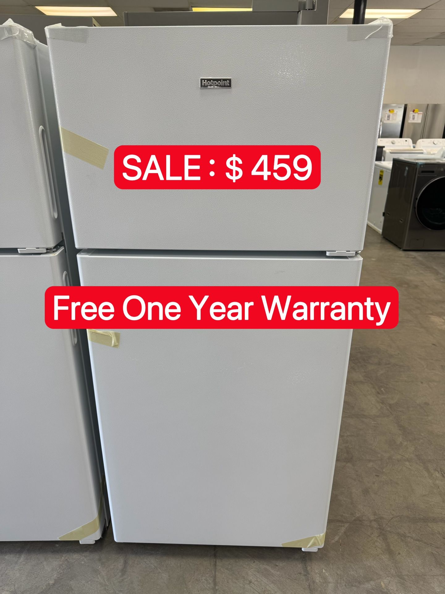 hotpoint 15.6 cu.ft top freezer refrigerator-Free One Year Warranty