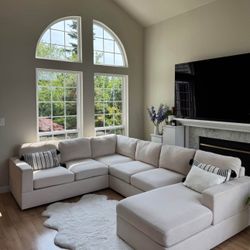 Modern Cream Sectional Sofa | FREE DELIVERY 